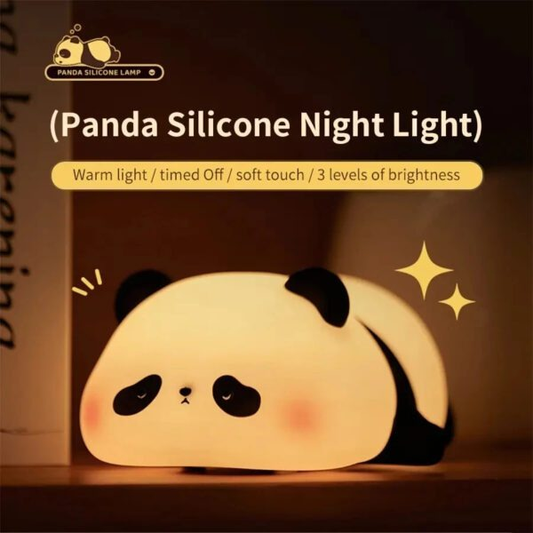 Panda Silicone Night Light features - warm light, timer, soft touch