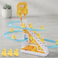 Small Duck Stair Climbing Toy – Musical Duck Track Slide Playset for Kids