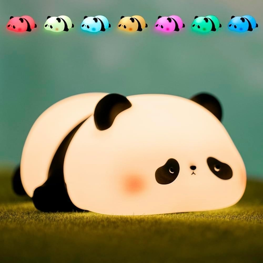 Cute Panda Silicone Night Light - 7 color modes